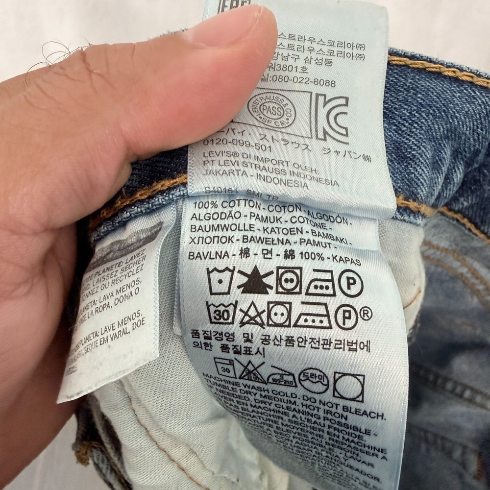 Levis 501 Jeans Mens 34x30 (34x28) Blue Original Straight Leg - Picture 3 of 10